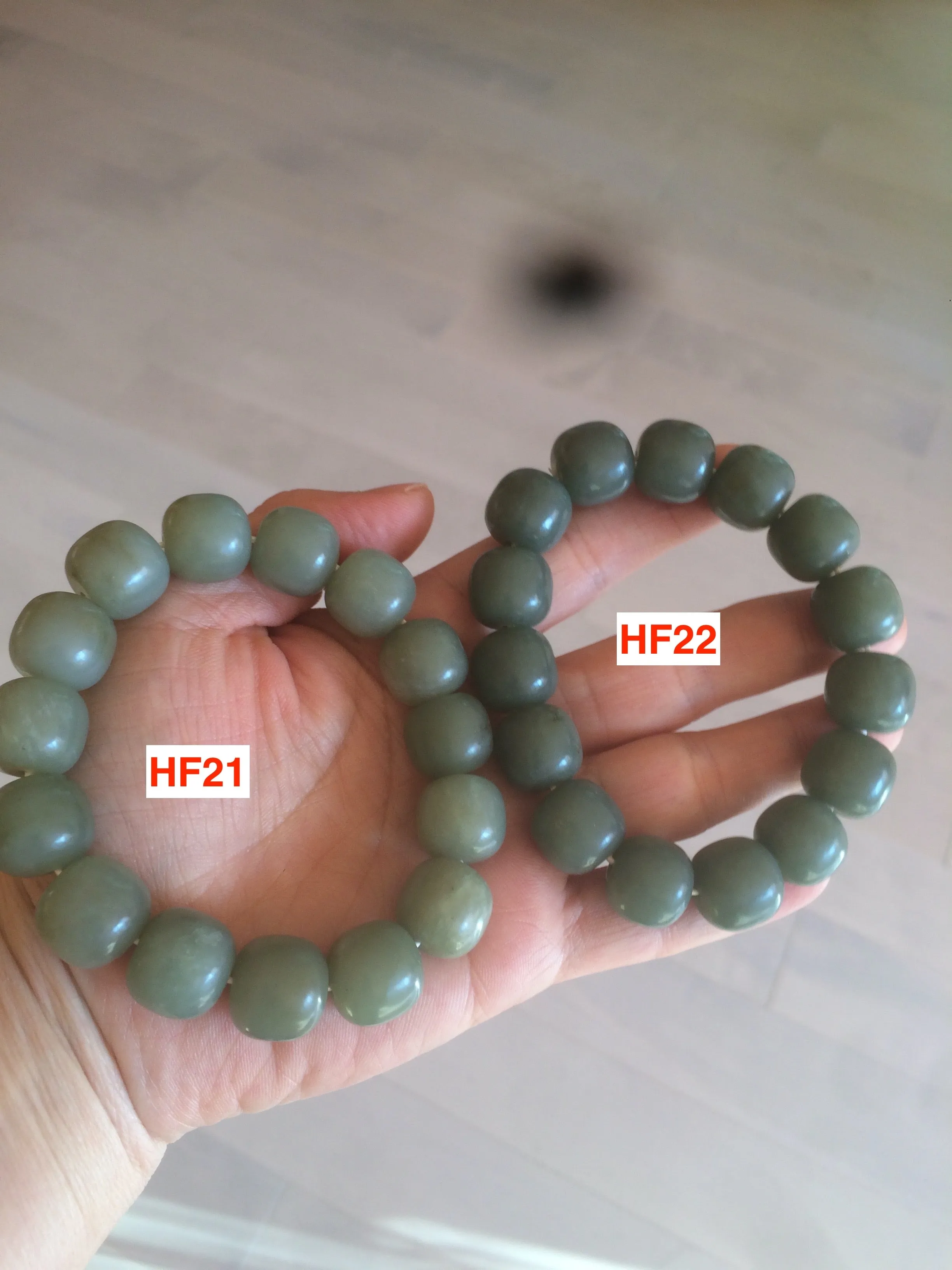 100% Natural 13.8x13mm green/yellow/brown/blue vintage style nephrite Hetian Jade bead man bracelet HF22