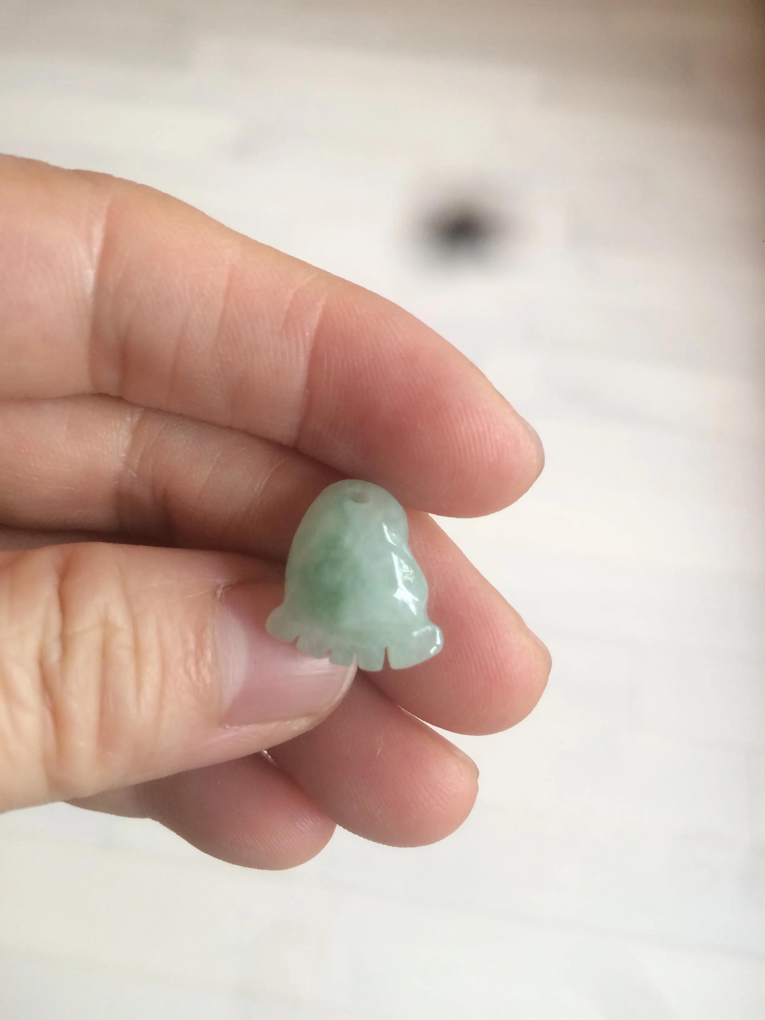 100% Natural icy watery green white purple jadeite Jade foot pendant AX28