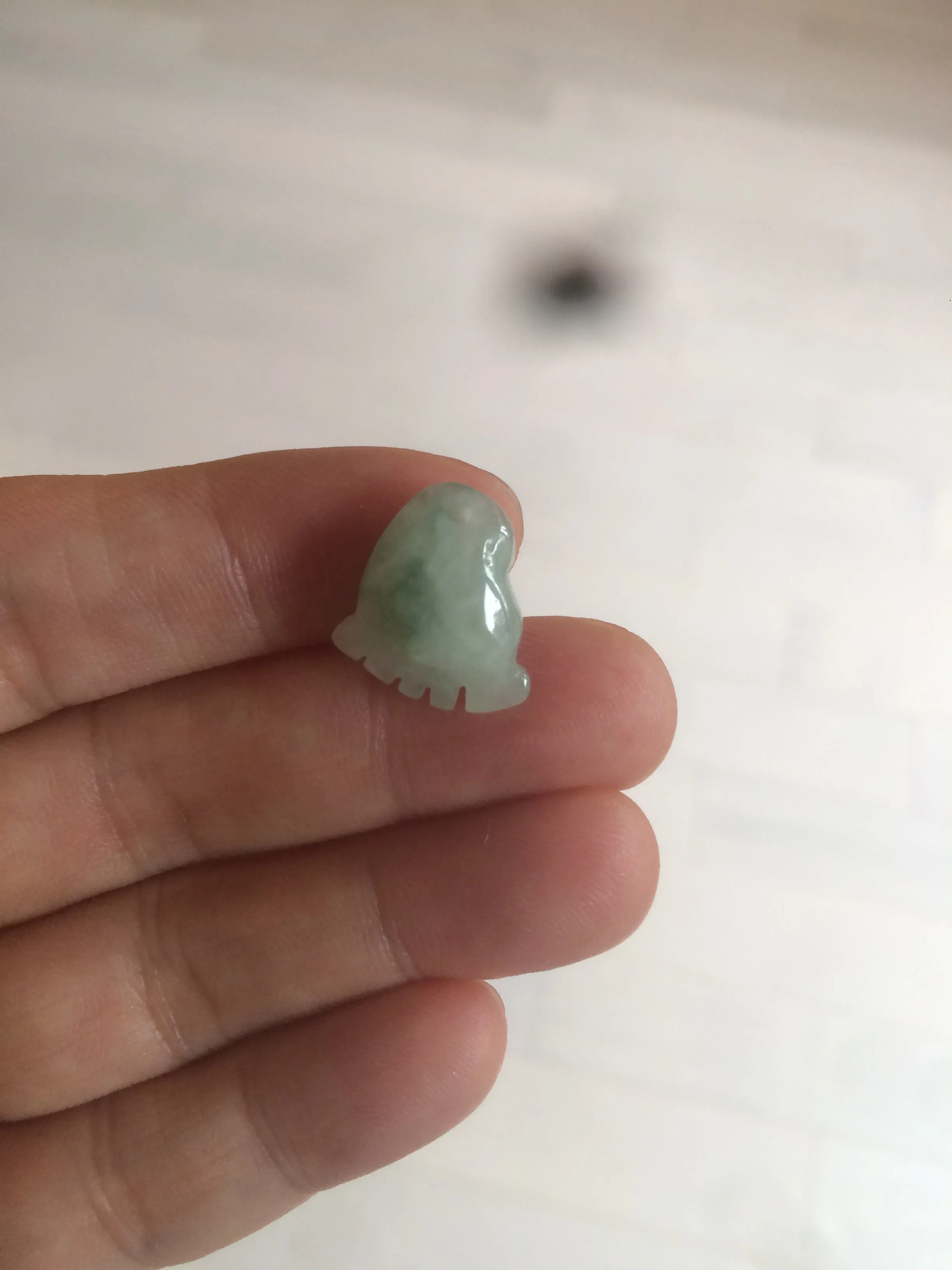 100% Natural icy watery green white purple jadeite Jade foot pendant AX28