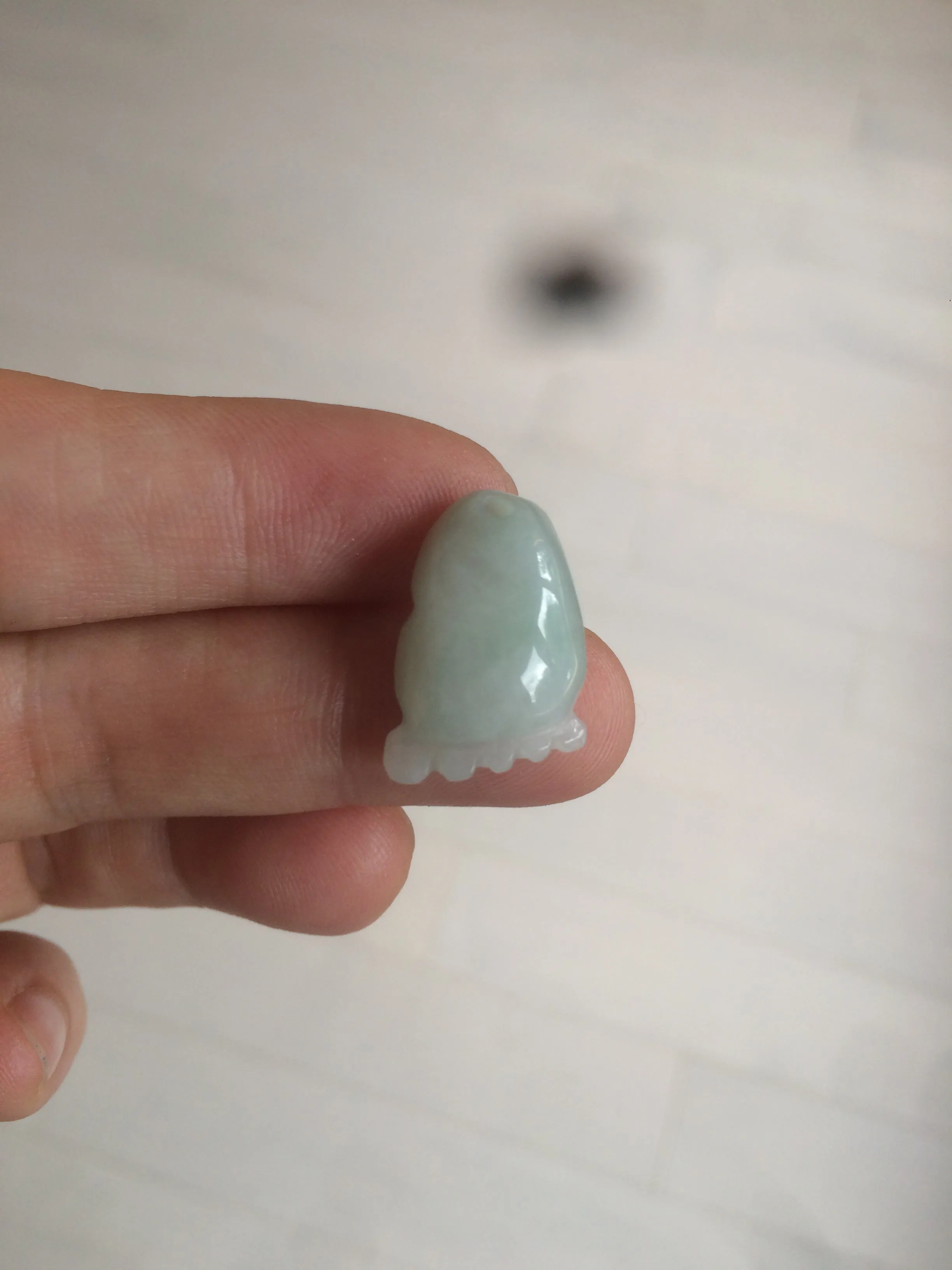 100% Natural icy watery green white purple jadeite Jade foot pendant AX28