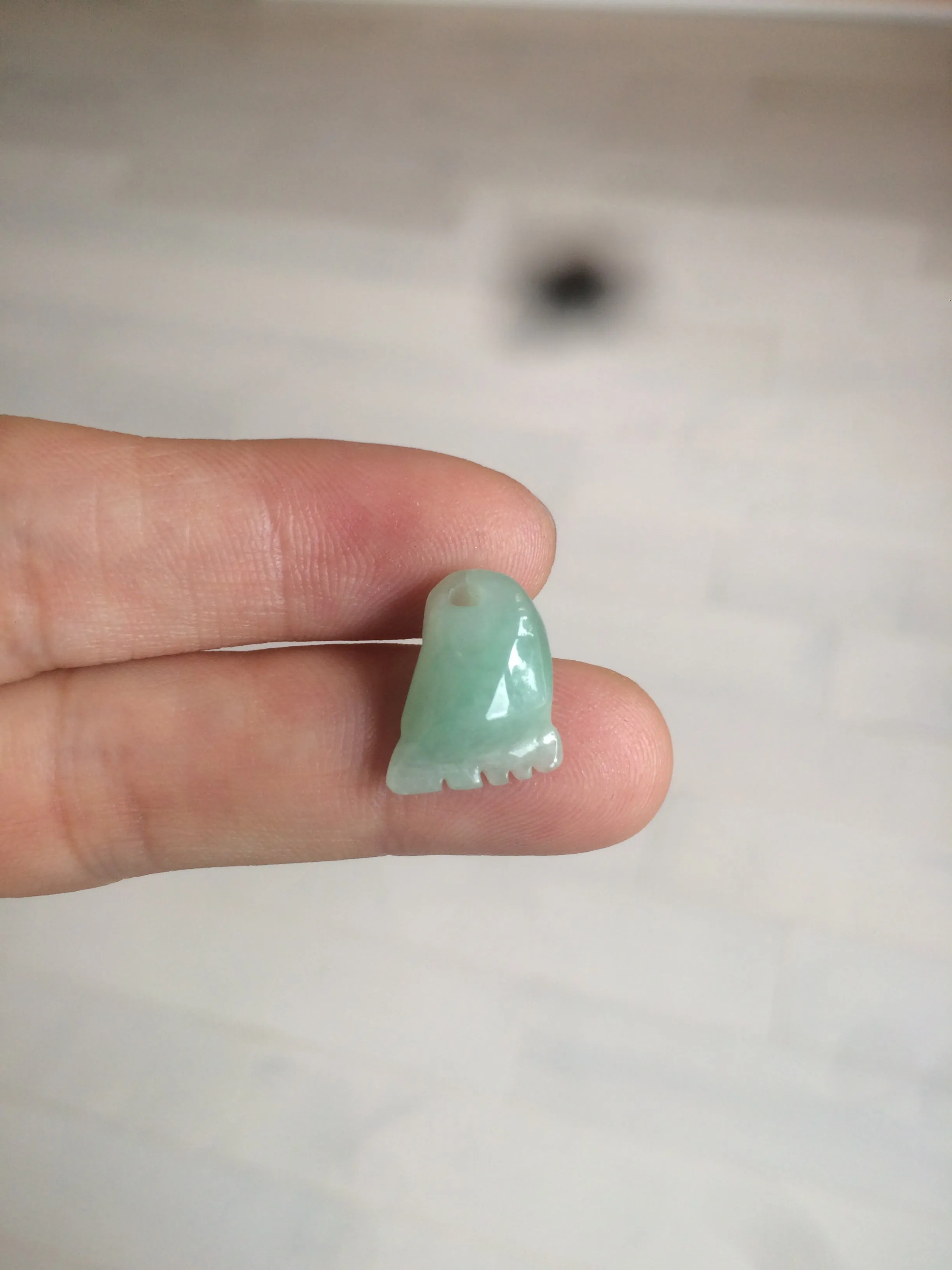 100% Natural icy watery green white purple jadeite Jade foot pendant AX28