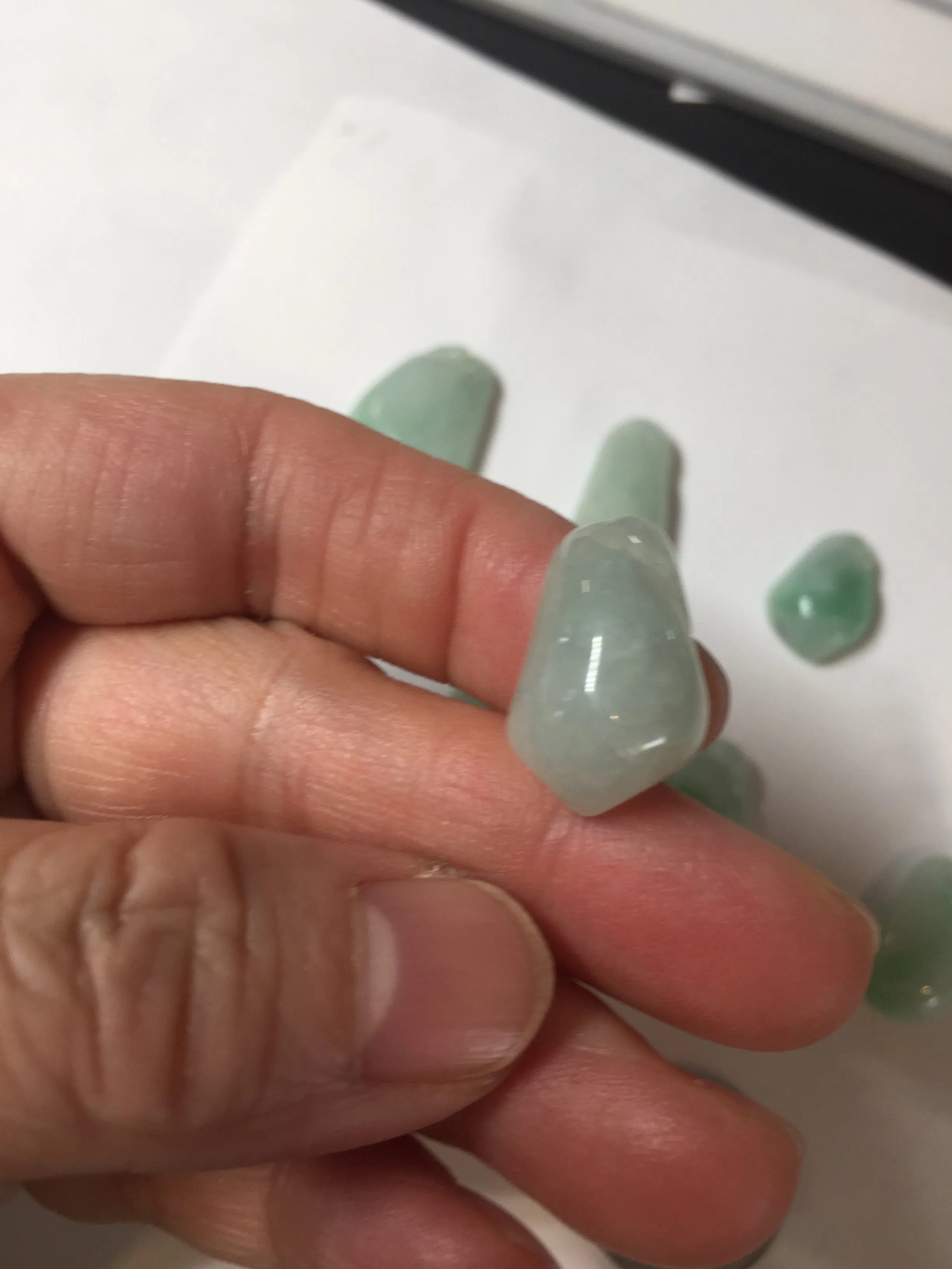 100% Natural type A icy watery sunny green jadeite Jade bamboo/blessing melon pendant BM56