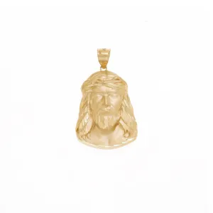 10K GOLD JESUS HEAD PENDANT 4.3G