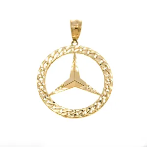 10K GOLD MERCEDES BENZ PENDANT 4.7G