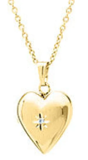 14K Gold Filled Children's Heart Locket Necklace