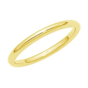 14K Gold-Plated Gold Band Baby Ring - 2mm Band (Size 1)