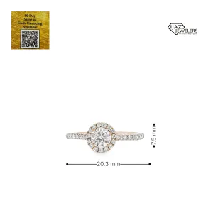 14K Rose Gold 1.25 CTW EGL Certified Diamond Engagement Ring