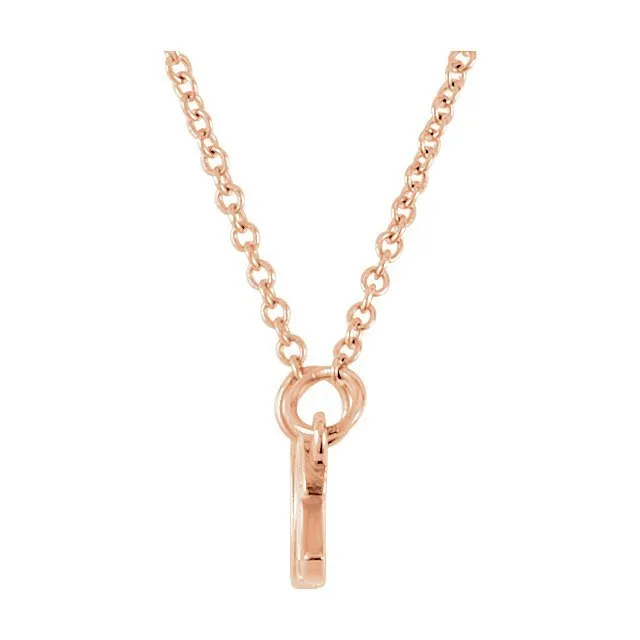 14KT GOLD "AMORE" 16.25" PENDANT NECKLACE