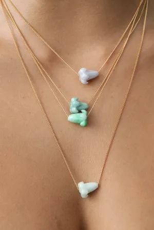 16-18" Puakenikeni Jadeite Necklace