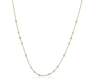 18KY CASCADE DIAMOND NECKLACE .72CT