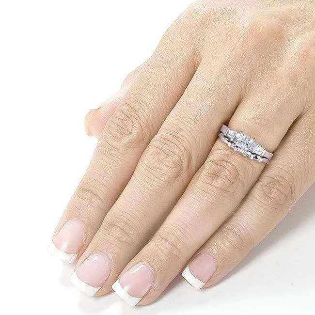 1ct.tw Princess & Baguette Diamond Bridal (Certified)