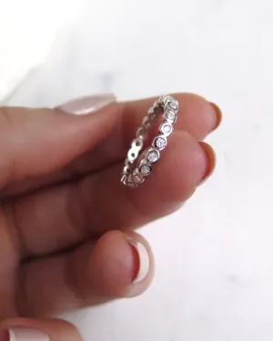 All Round CZ Ring  - Sterling Silver