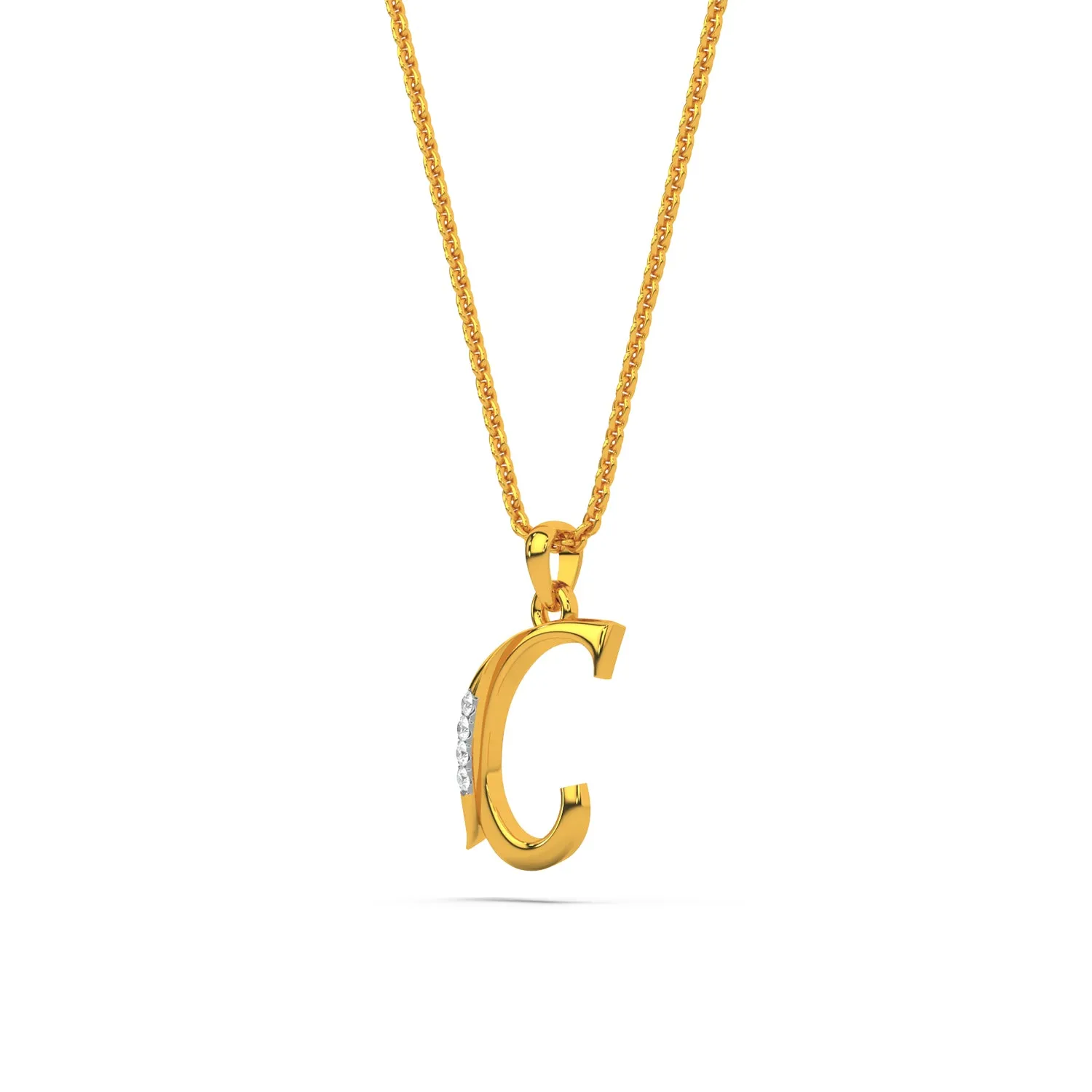 Alphabet C  Unisex Pendant