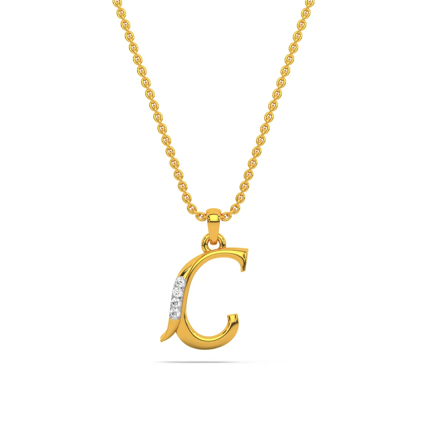 Alphabet C  Unisex Pendant