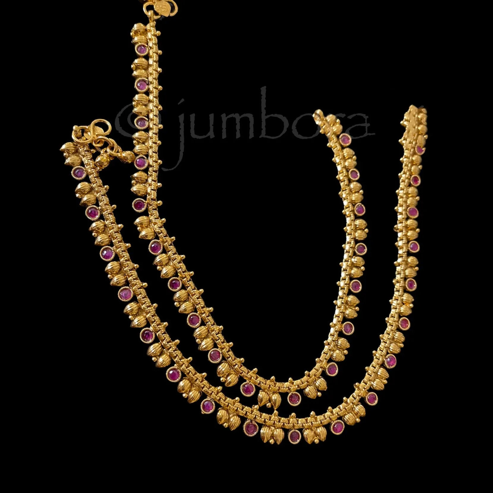 Antique Gold Finish Anklets