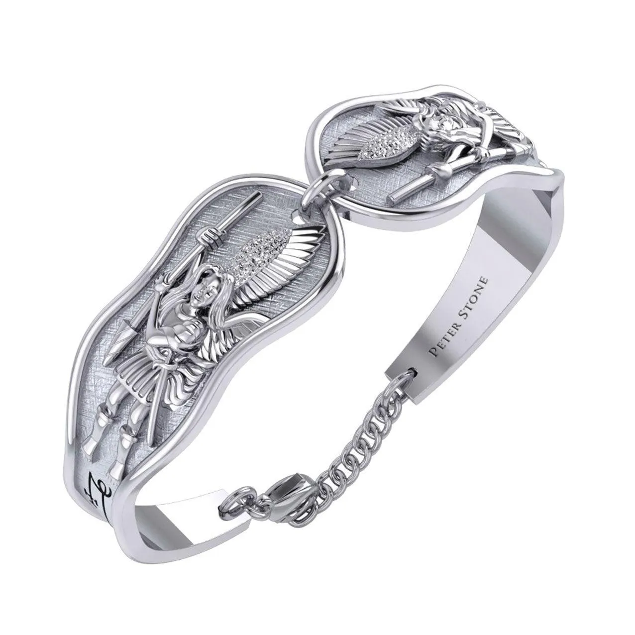 Archangel Michael Sterling Silver Cuff Bracelet TBA284