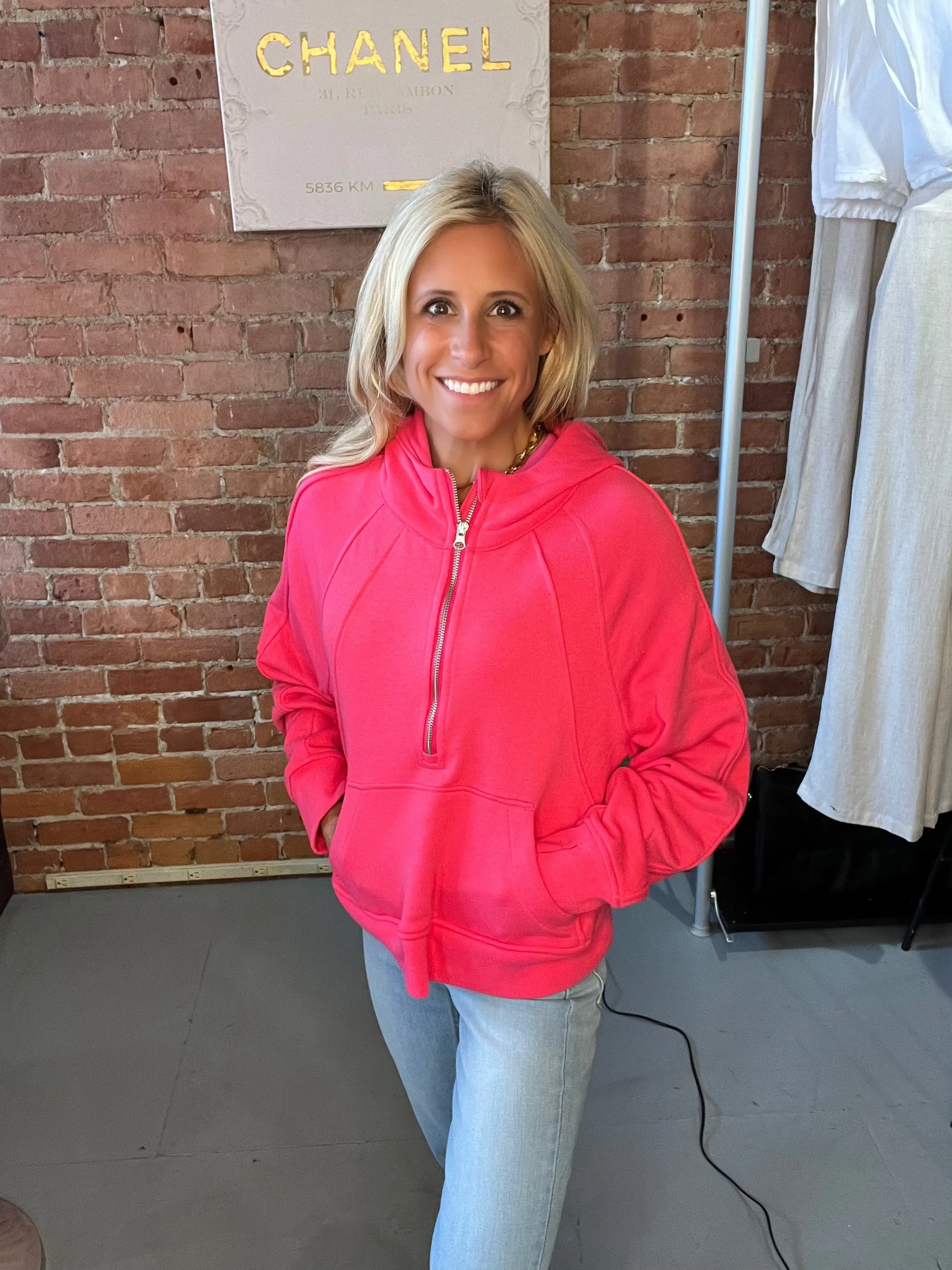 ARUBA HOODIE HALF ZIP