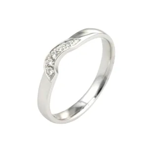 Asymmetric Diamond Wedding Band