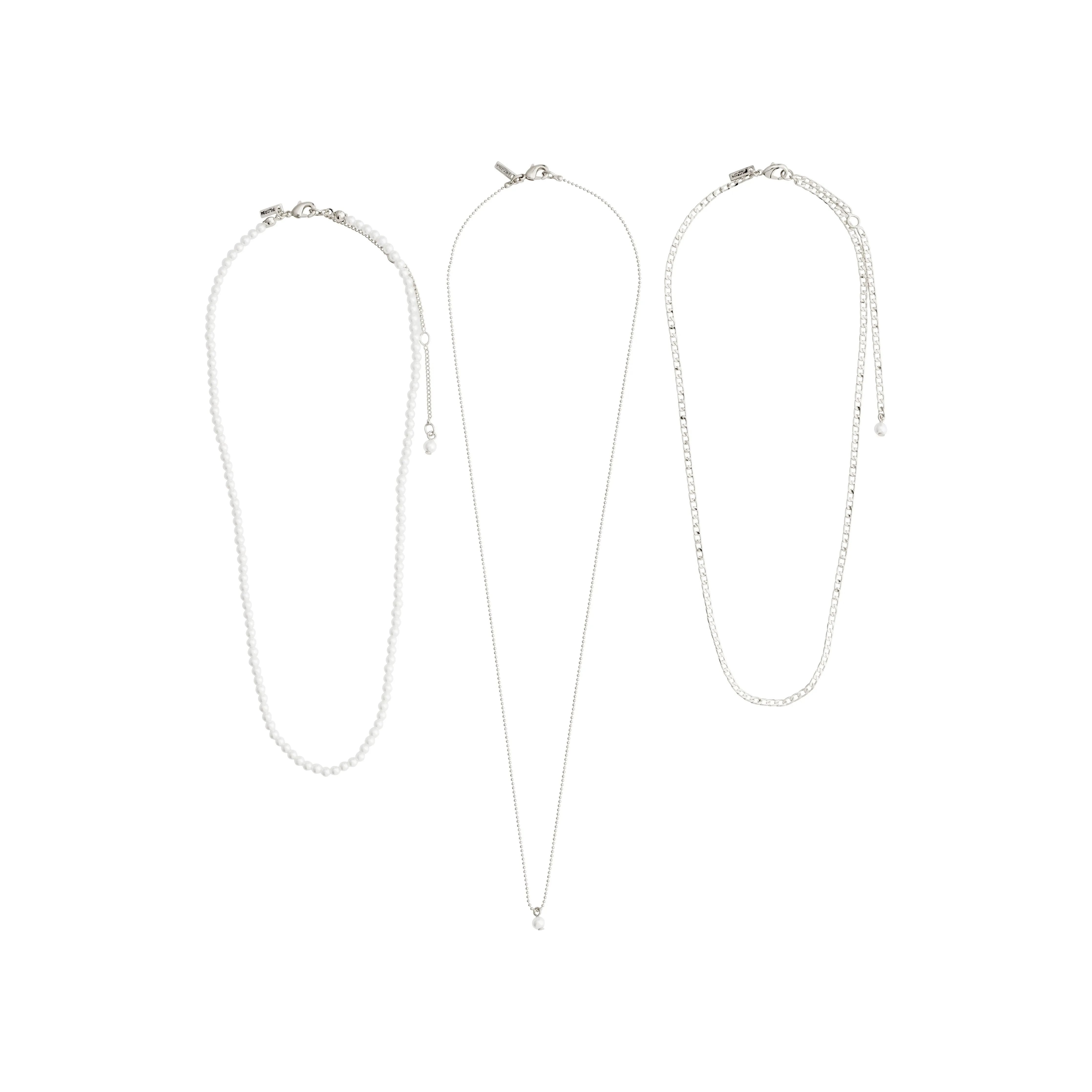 BAKER necklace 3-in-1 set silver-plated