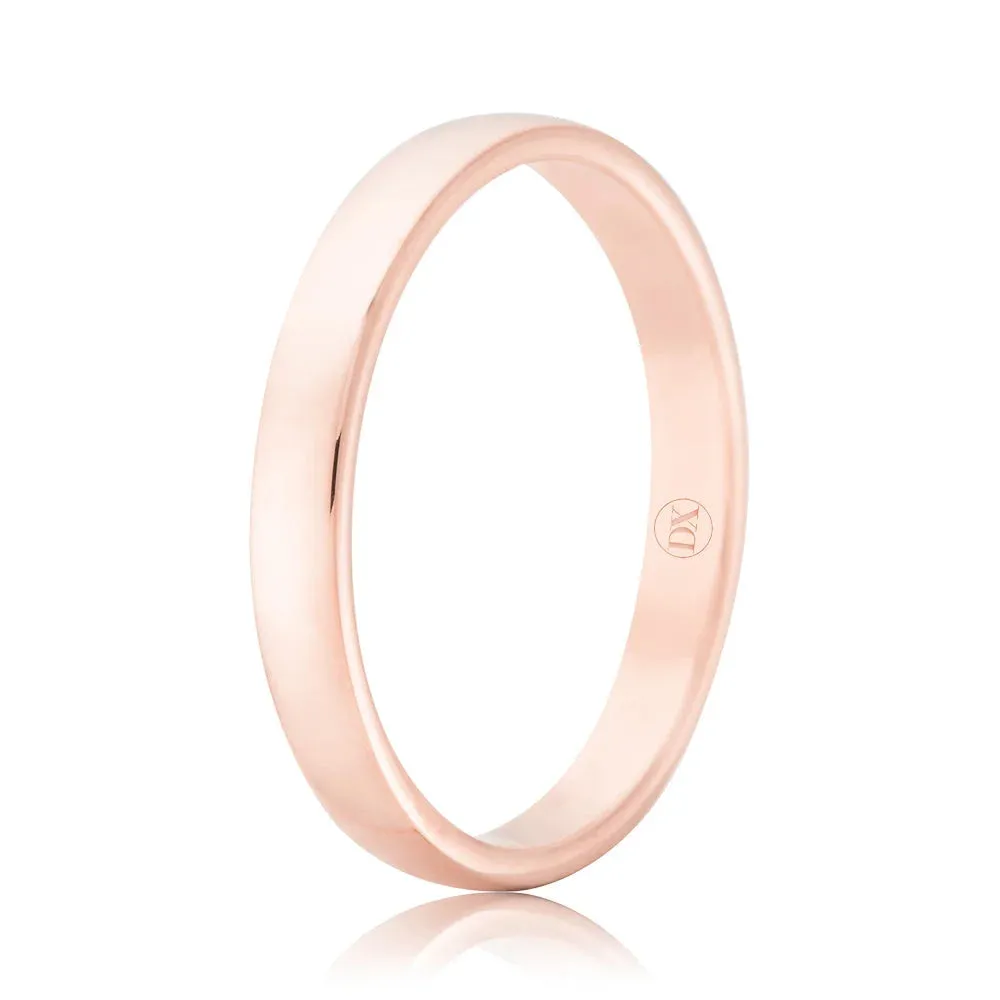 Barrel 2.5mm - 9ct Rose Gold