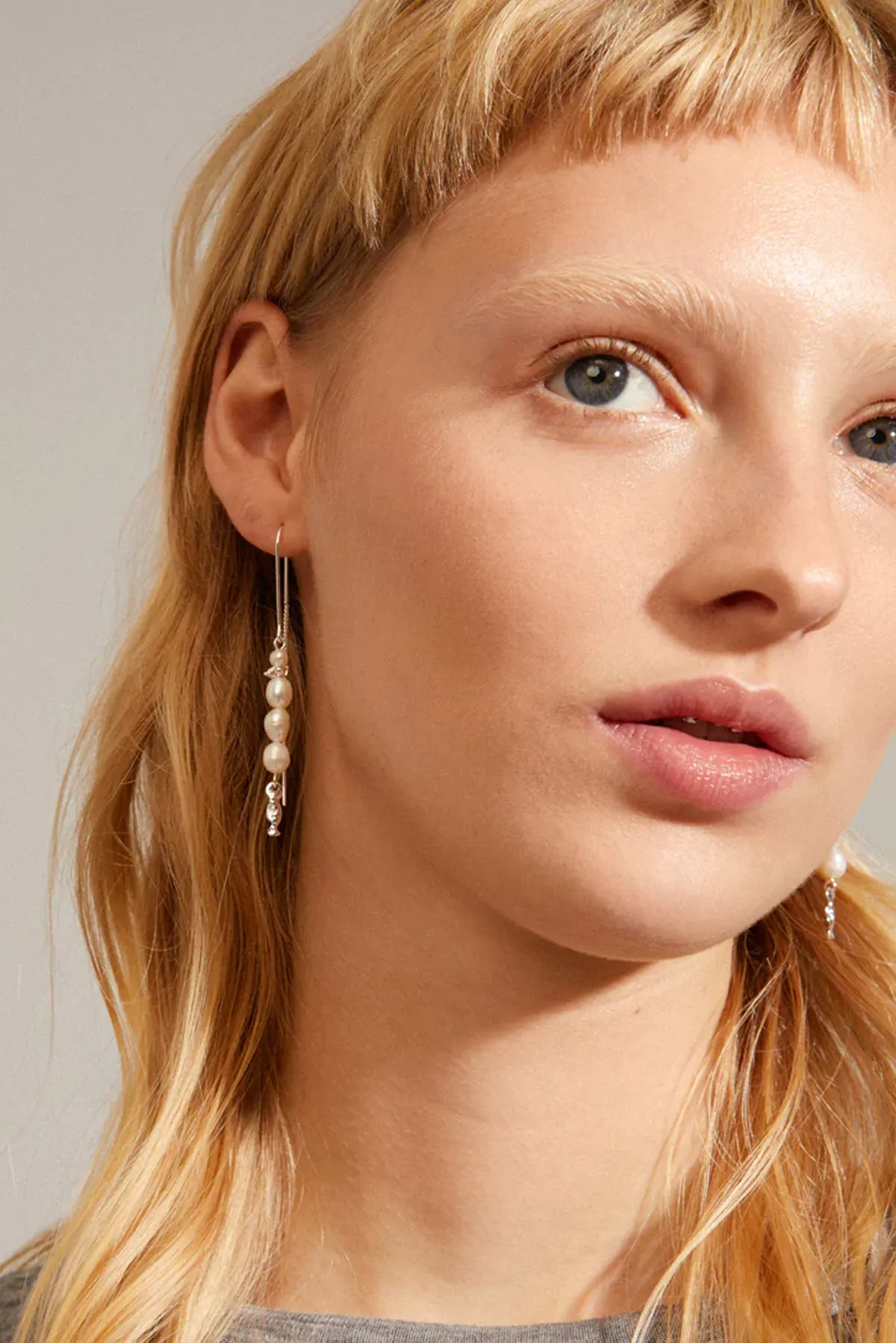 BERTHE PEARL CHAIN EARRINGS