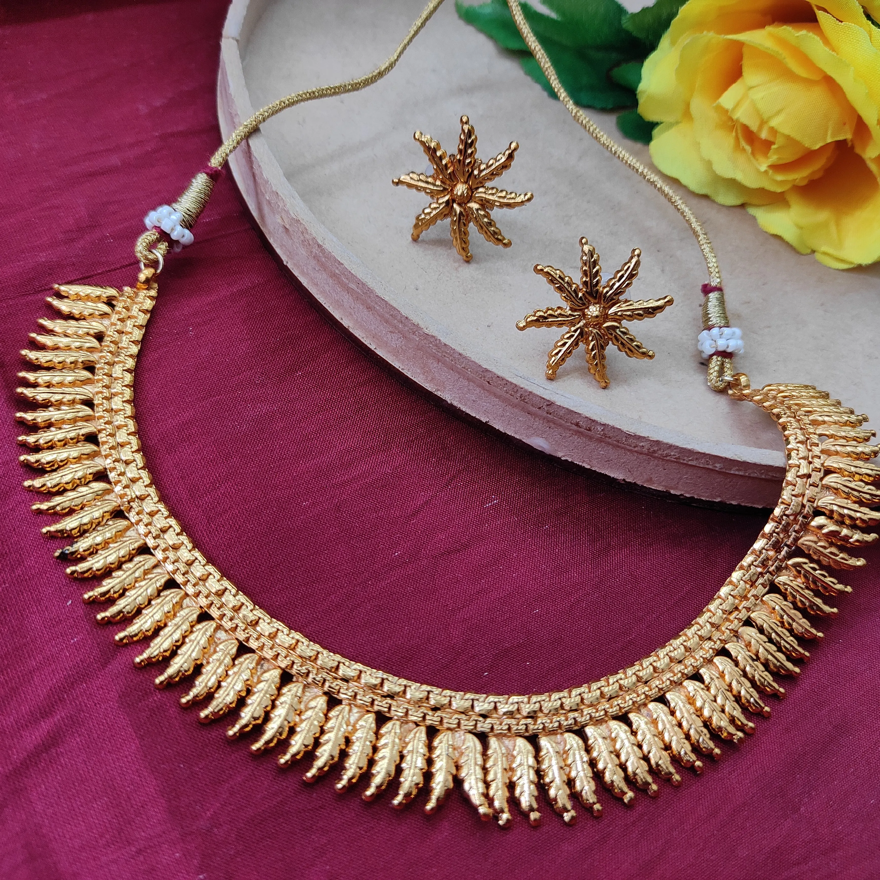 Bhavi Jewels Gold Plated Necklace set