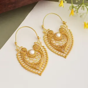 Bhavini Matte Gold Dangler Earrings