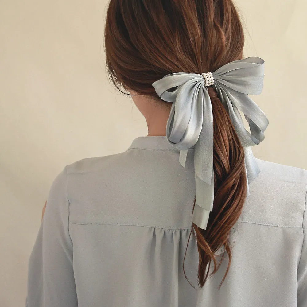 Big Shimmering Bow Barrette