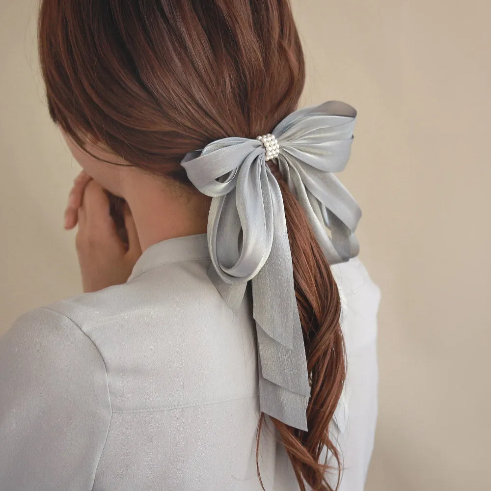 Big Shimmering Bow Barrette