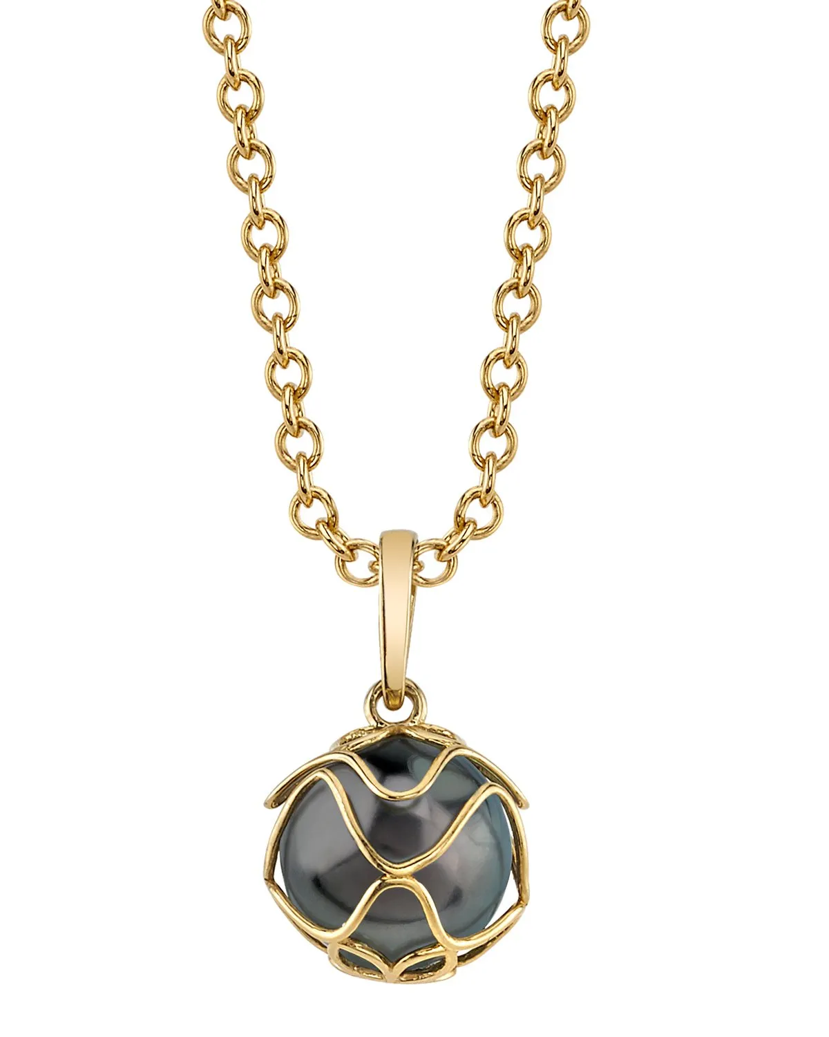 Black Tahitian Pearl Omerta Pendant