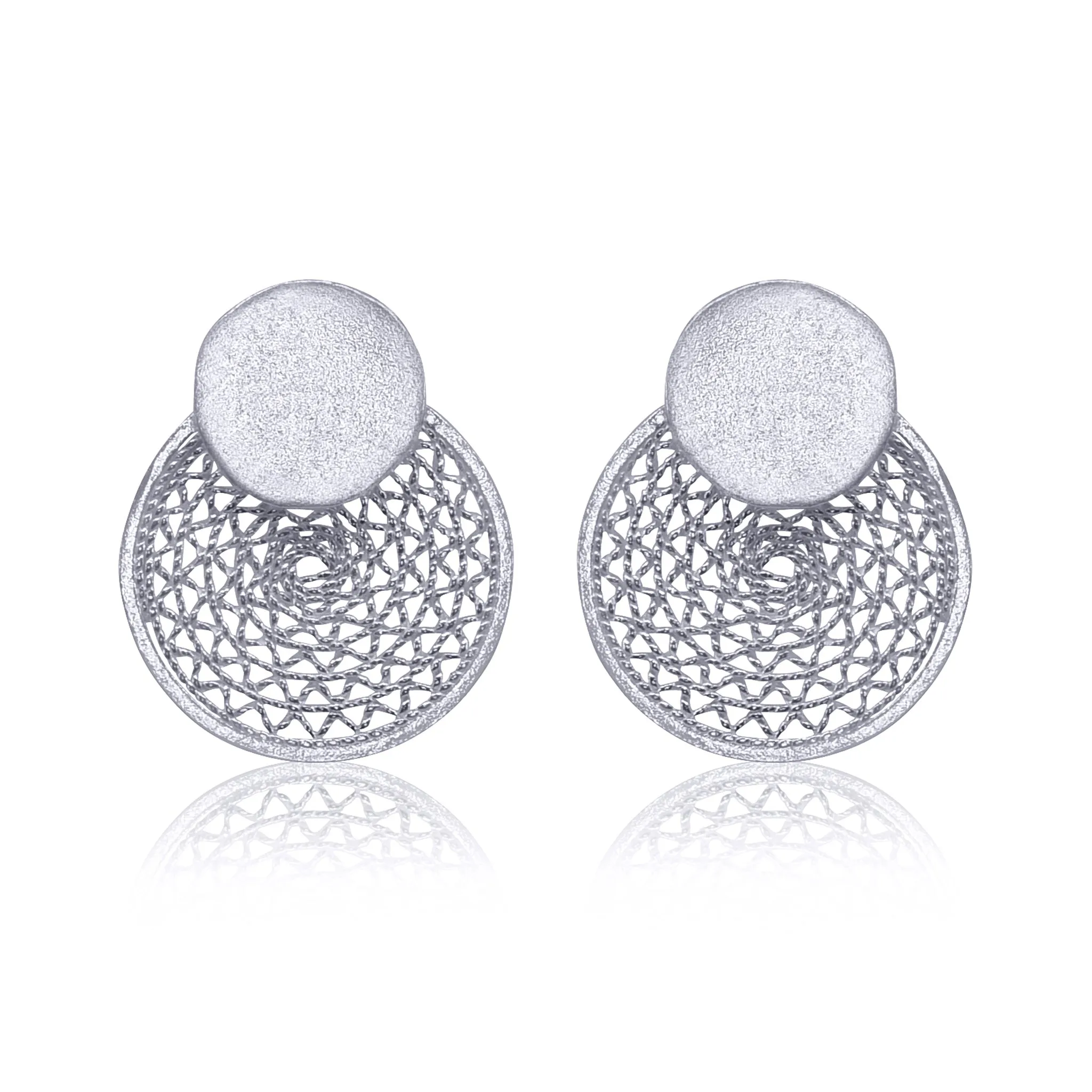 BLANCH SILVER STUD EARRINGS FILIGREE