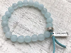 Blue Dyed Jade Bracelet