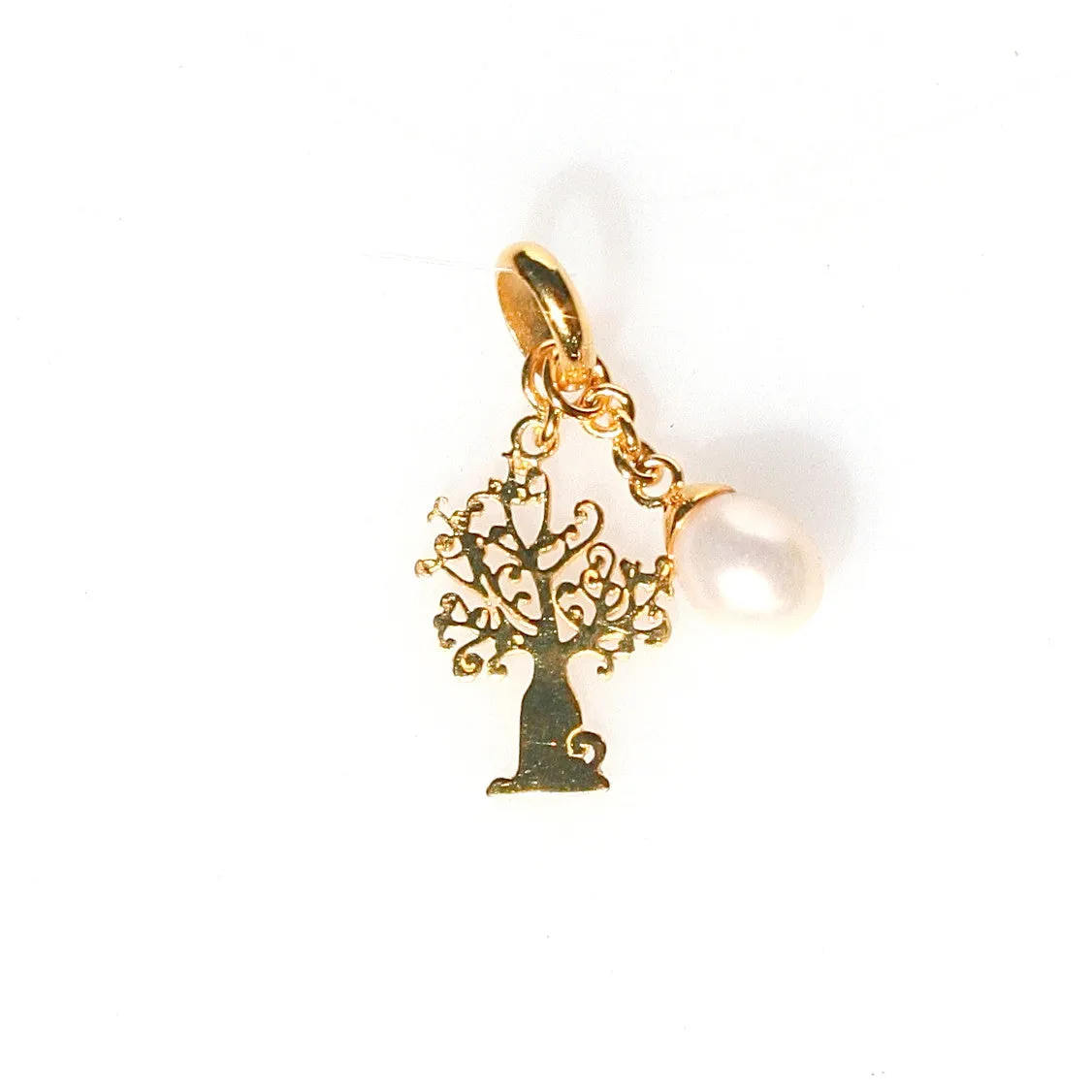 Boab Tree Pearl Pendant Gold Vermeil