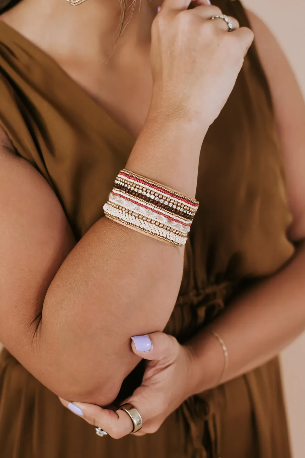 Boho Bracelet Cuff, Multi