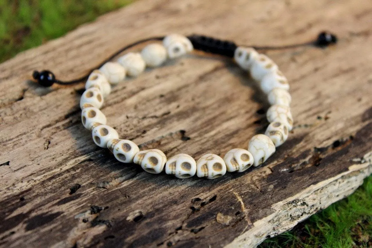 Bone Skull Wrist Mala