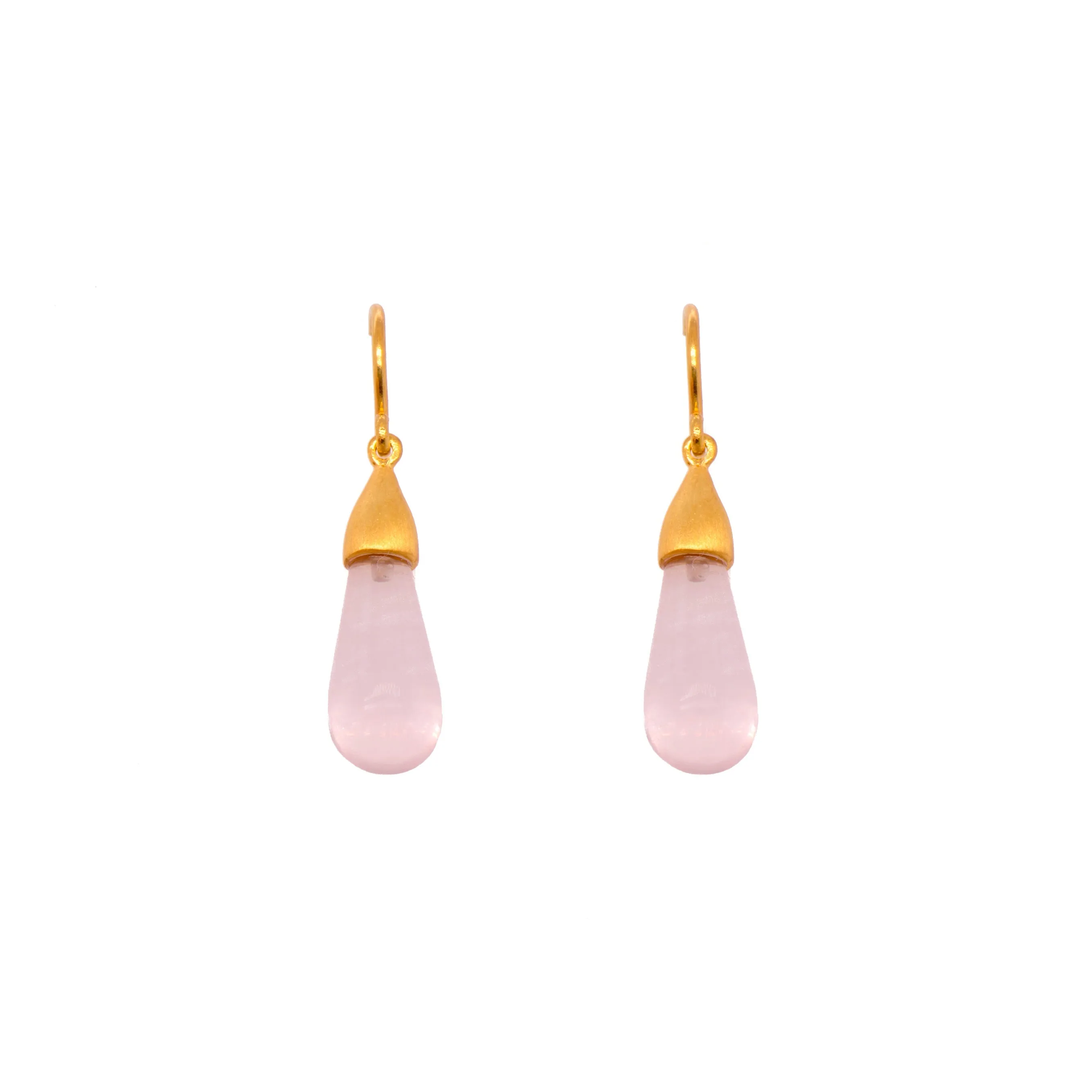 Cabochon Drop Earrings in 24K Gold Vermeil