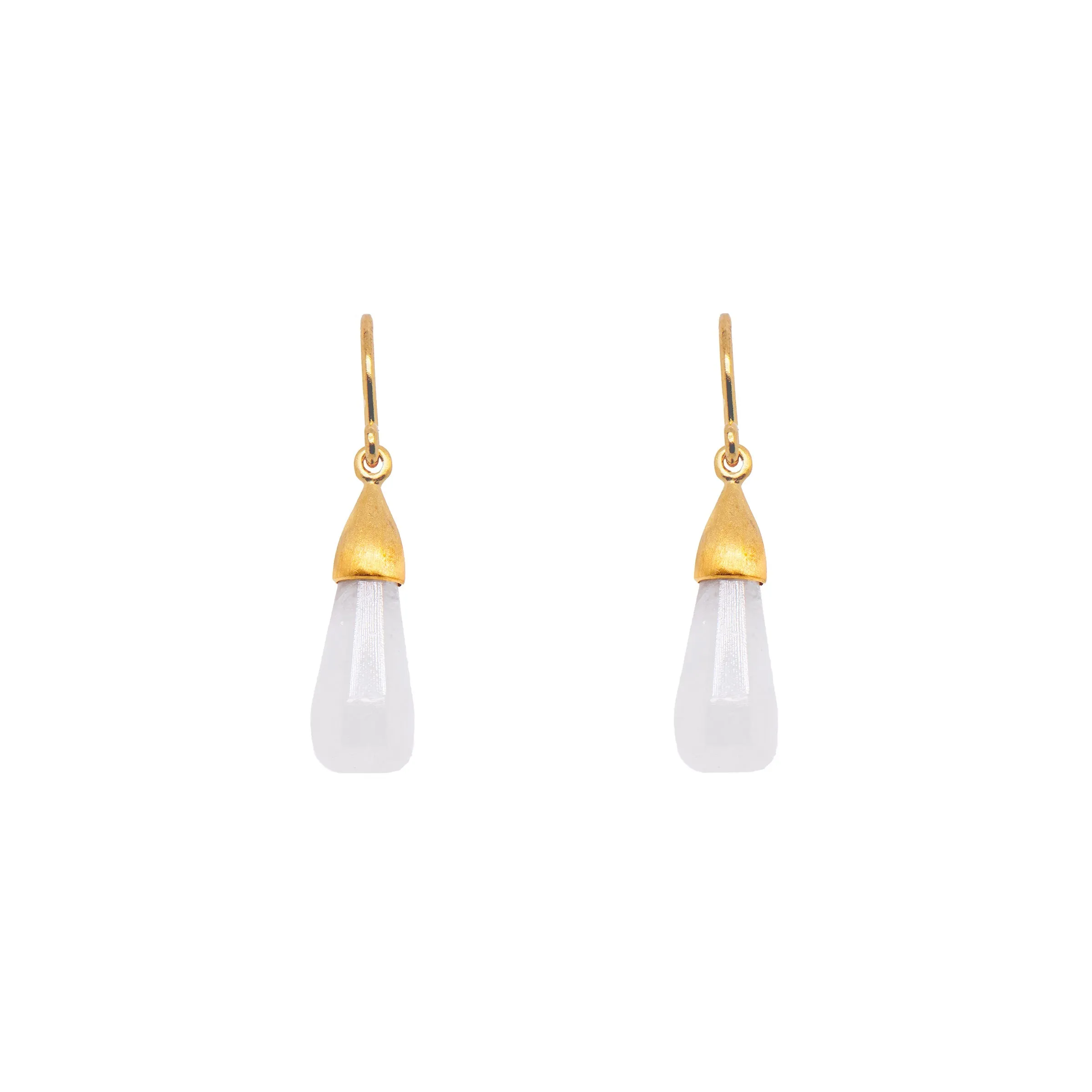 Cabochon Drop Earrings in 24K Gold Vermeil