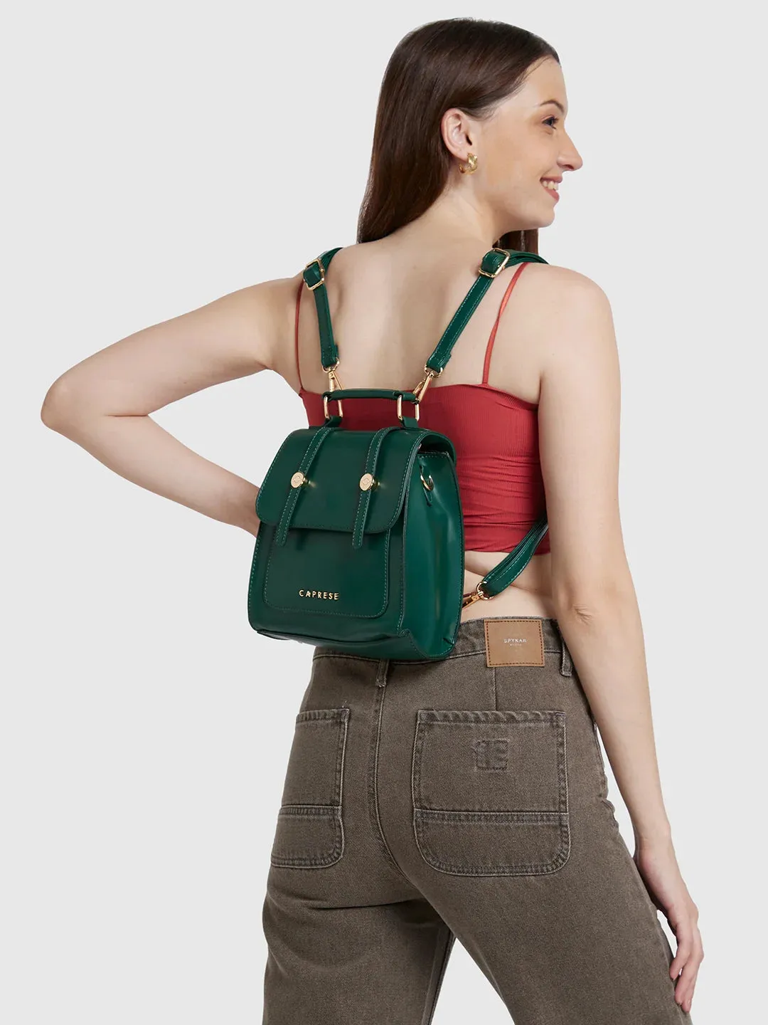 Caprese Inessa Backpack Small Dark Green