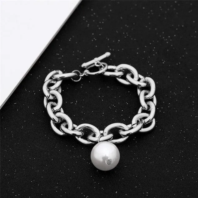 Charm Pearl Bracelet for Her