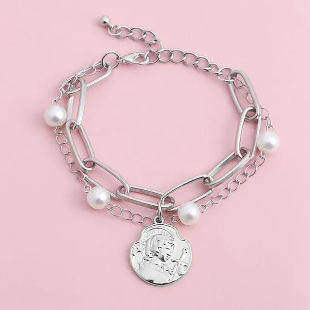 Charm Pearl Bracelet for Her