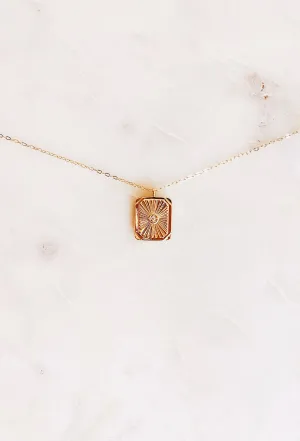 Columbus Crystal Card Necklace