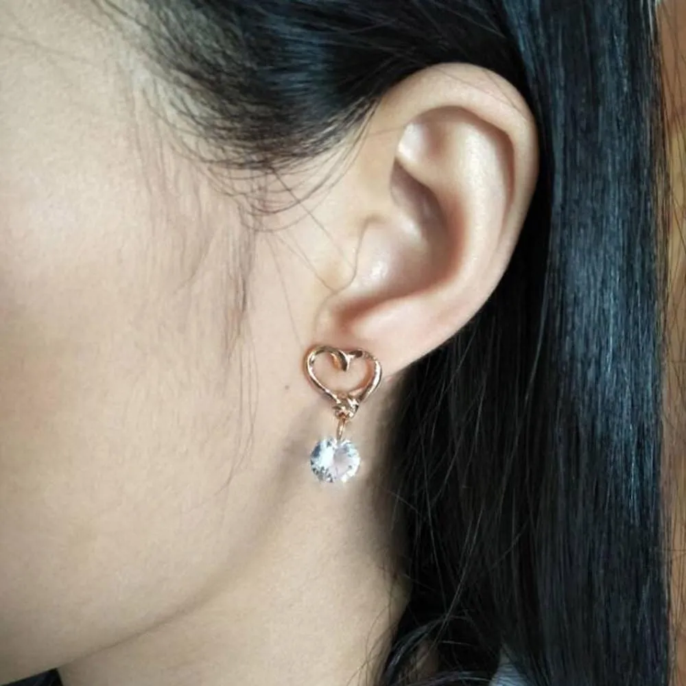 Crystal Heart Earrings