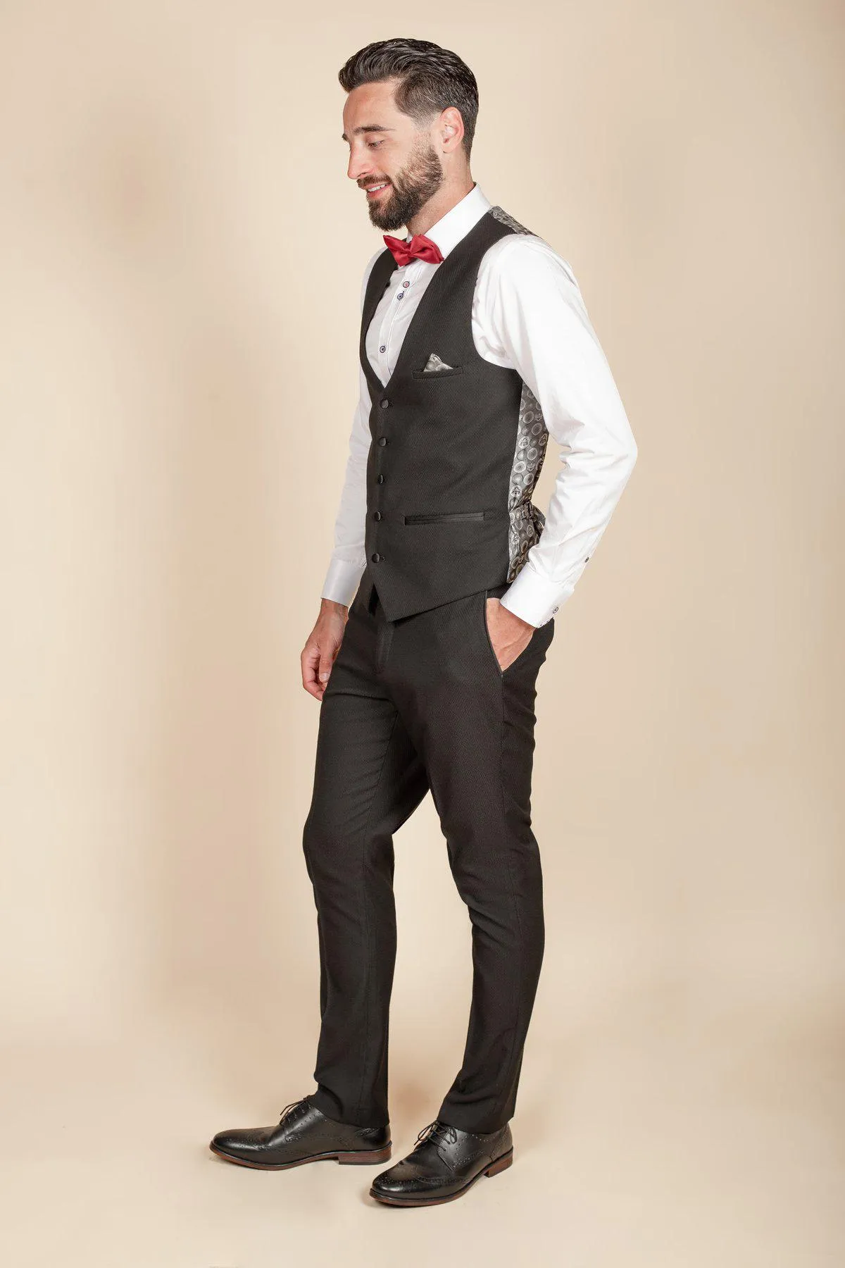 DALTON - Black Diamond Waistcoat