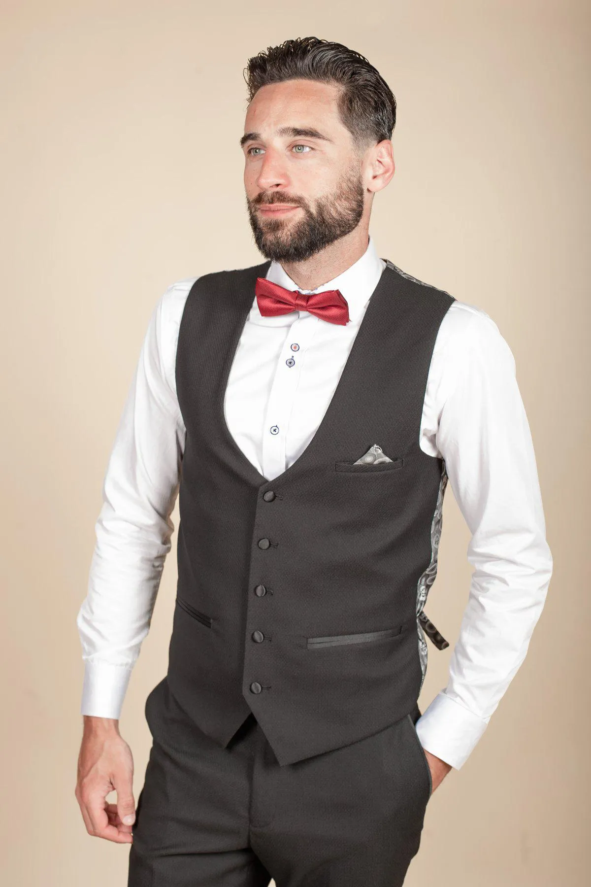 DALTON - Black Diamond Waistcoat