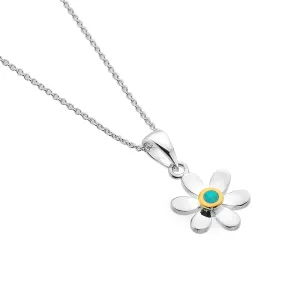 December Birthstone Daisy Pendant