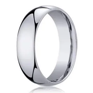 Designer 5 mm Domed Comfort-fit 10K White Gold Wedding Band