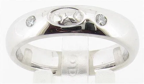 Diamond wedding ring 5mm-6mm Gretna Anvil medium in white gold