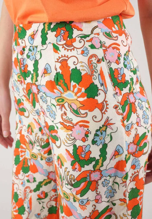 DL Sakura Floral Orange Pants