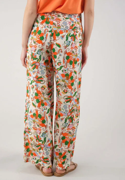 DL Sakura Floral Orange Pants