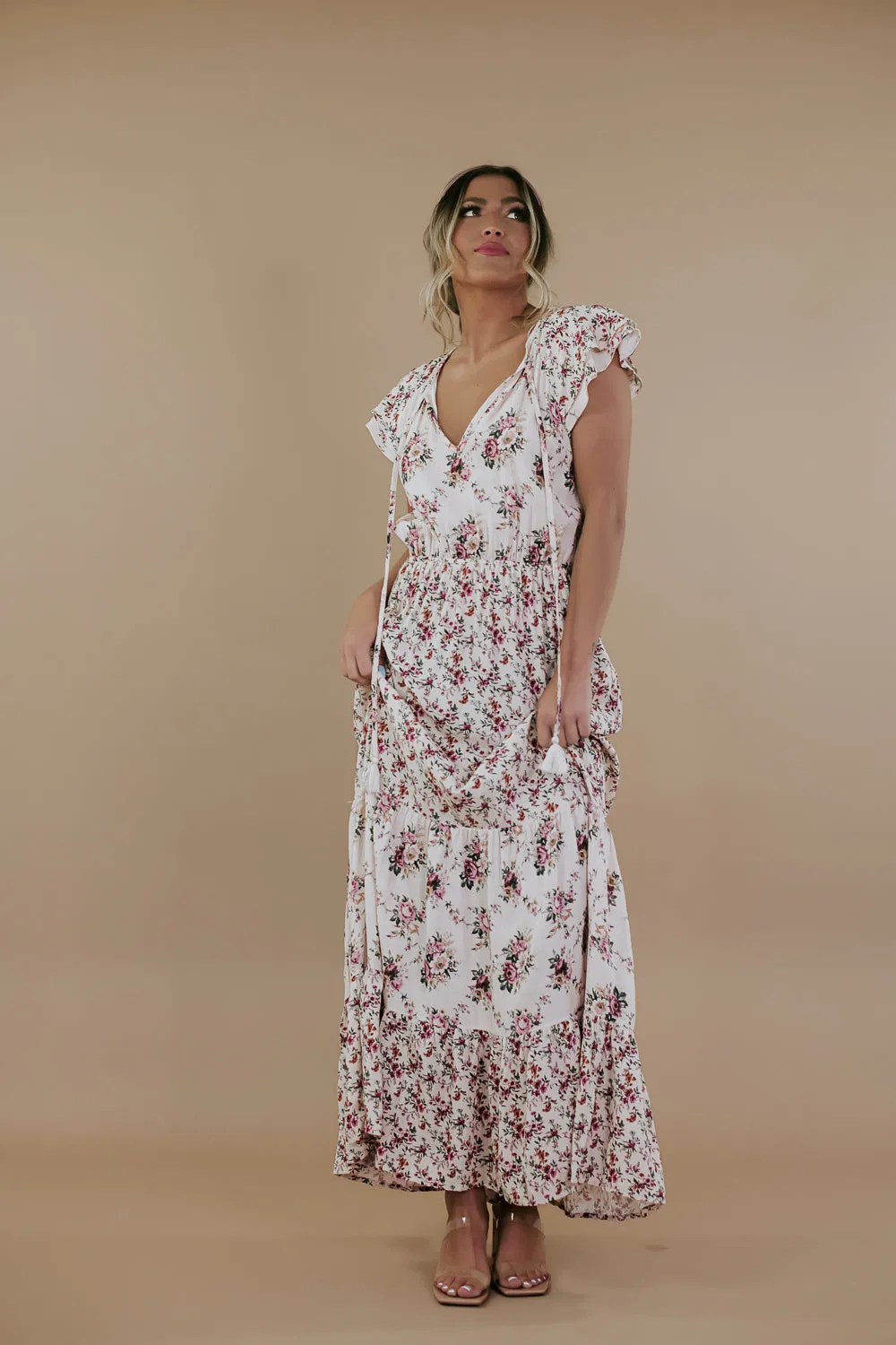 ECB Exclusive: Gracie Maxi Dress, Cream